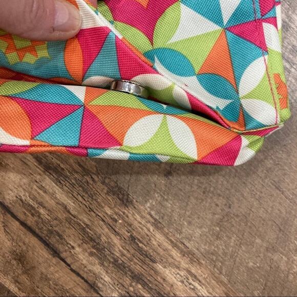 Lily Bloom Crossbody Purse geometric floral print - Picture 6 of 11